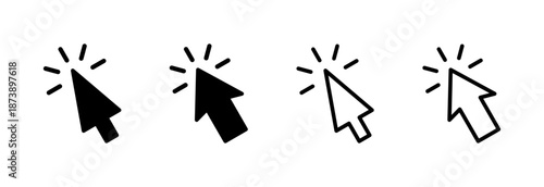 Click icon vector illustration. pointer arrow sign and symbol. cursor icon