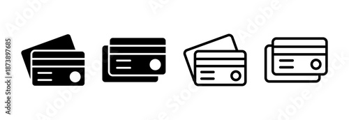 Credit card icon vector illustration. Credit card payment sign and symbol