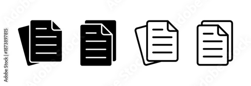 Document icon vector illustration. Paper sign and symbol. File Icon