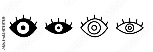 Eye icon vector illustration. Eye sign and symbol. Look and Vision icon.