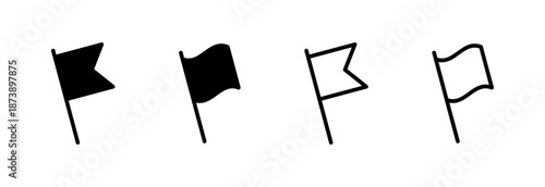 Flag icon vector illustration. Gps location pin map. Location marker symbol.