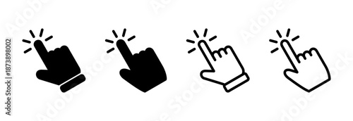 Hand click icon vector illustration. pointer sign and symbol. hand cursor icon