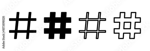 Hashtag icon vector illustration. hashtag sign and symbol
