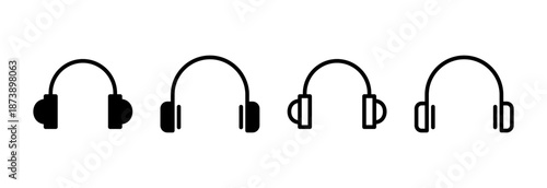 Headphone icon vector illustration. Headphone sign and symbol