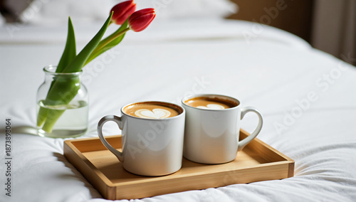 Cozy morning coffee tray