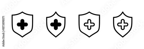 Health insurance icon vector illustration. Insurance document sign and symbol