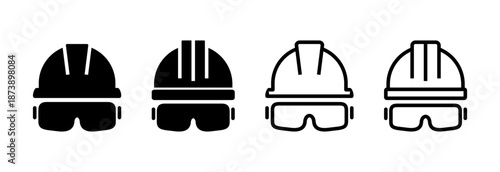 Helmet icon vector illustration. Motorcycle helmet sign and symbol. Construction helmet icon. Safety helmet