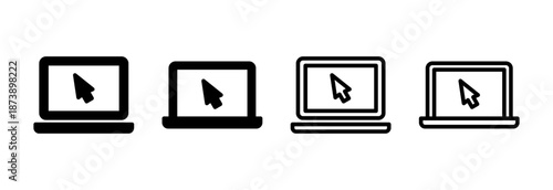Laptop icon vector illustration. computer sign and symbol