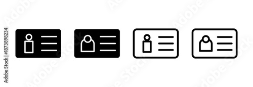 License icon vector illustration. ID card icon. driver license, staff identification card