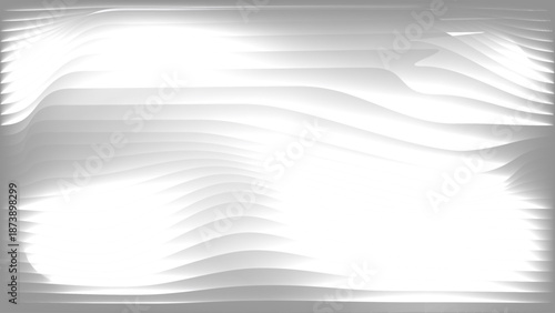 Minimalist white and gray wavy background with soft shadow and light gradients vector illustration.