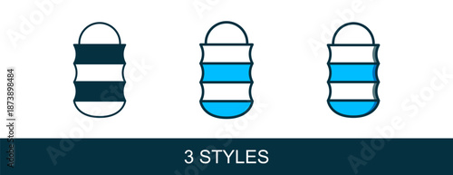 Filled outline Fishing net icon isolated on white background. Fishing tackle. Vector