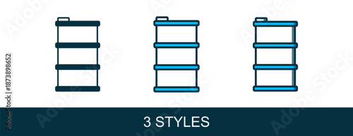 Filled outline Barrel oil icon isolated on white background. Vector