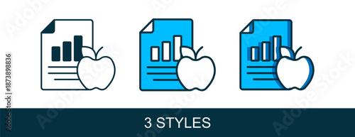 Filled outline Diet plan icon isolated on isolated on white background. Concept of fitness marathon, proper nutrition, healthy food, beautiful body, vegetables, slimming. Vector