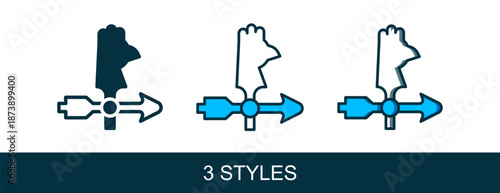 Filled outline Rooster weather vane icon isolated on white background. Weathercock sign. Windvane rooster. Vector