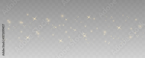 Light flowing golden dust drifts softly across the frame, creating smooth motion and subtle luminous accents. vector