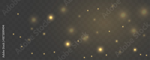 Minimal golden dust particles drift lightly, creating clean abstract motion and soft luminous layers. vector