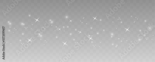 Soft layers of white dust particles drift calmly, creating smooth motion, subtle highlights, and abstract elegance. vector