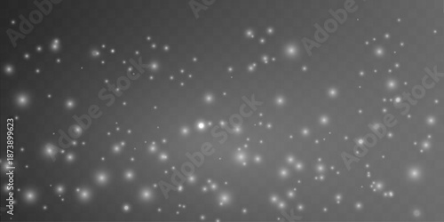 Light white dust particles drift gently, creating soft motion, airy layers, and subtle luminous highlights. vector