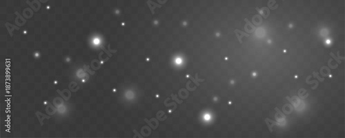 Flowing veil of white dust particles spreads gently, adding smooth abstract motion and airy depth. vector
