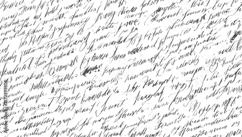 Overlapping cursive handwriting forms a complex, layered texture of faded ink on aged paper, evoking a sense of historical depth and mystery