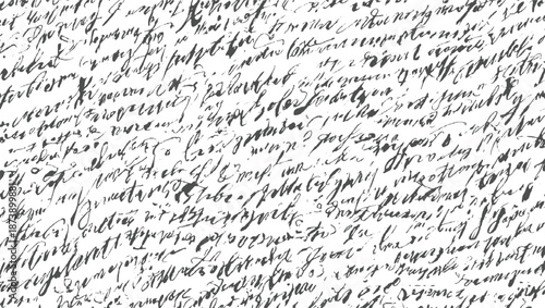 Authentic antique handwritten script with dense cursive letters forming a textured background of historical documents and vintage calligraphy