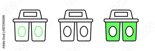 Set line Coffee cup to go icon isolated on white background. Vector