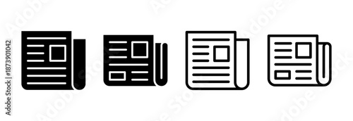 Newspaper icon vector illustration. news paper sign and symbolign
