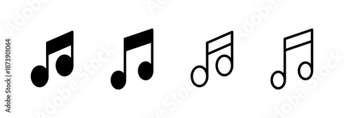 Music icon vector illustration. note music sign and symbol