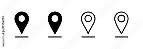 Pin icon vector illustration. Location sign and symbol. destination icon. map pin