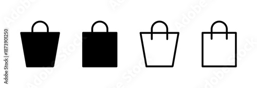 Shopping bag icon vector illustration. shopping sign and symbol