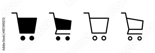 Shopping icon vector illustration. Shopping cart sign and symbol. Trolley icon