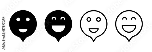 smile icon vector illustration. smile emoticon icon. feedback sign and symbol