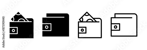 Wallet icon vector illustration. wallet sign and symbol