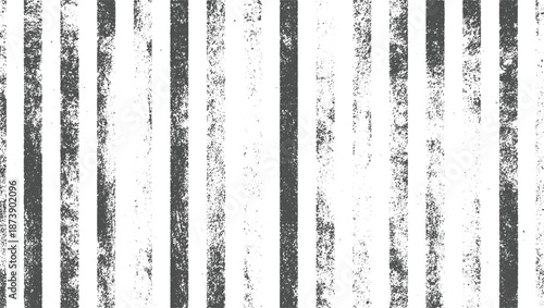Vertical grunge stripes with a distressed texture in black and white creating a rough abstract background pattern
