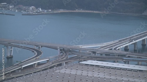 広島市高速3号線の仁保ジャンクションのタイムラプス