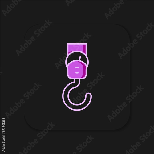 Filled outline Spring scale icon isolated on black background. Balance for weighing. Determination of weight. Flat filled outline style with shadow. Vector