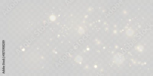 Calm drifting golden dust particles create subtle motion, airy layers, and soft glowing accents. vector