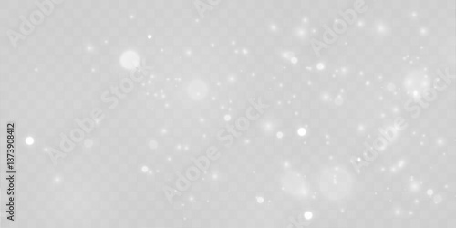 Flowing cloud of white dust particles floats gently, creating smooth motion, airy depth, and calm abstract layers. vector