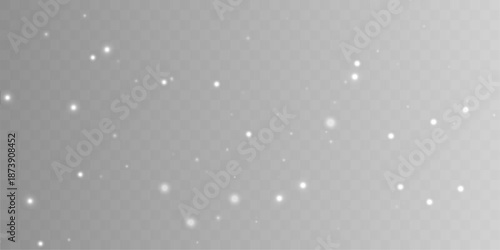 Minimal white dust particles float subtly, creating clean abstract motion and light elegant texture. vector