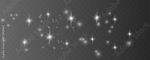 Soft veil of white dust particles floats lightly, creating layered motion, airy texture, and subtle luminous depth. vector