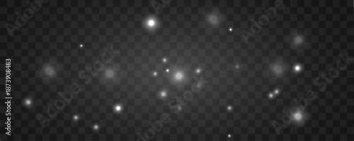 Light white dust particles flow gently, creating smooth motion trails and elegant abstract textures. vector