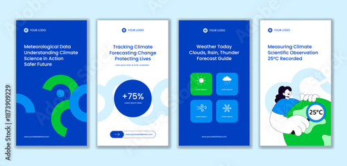 Hand Drawn Meteorological Day Cartoon Style Social Media Stories Background Illustration