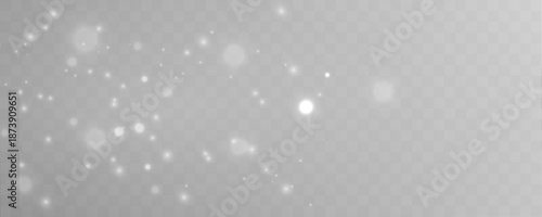 Gentle swirling of white dust creates soft motion, airy depth, and subtle luminous highlights. vector