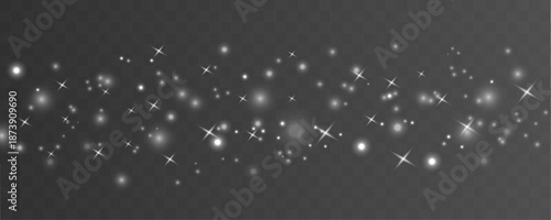 Thin veil of white dust particles floats across space, adding elegance, motion, and calm futuristic atmosphere. vector