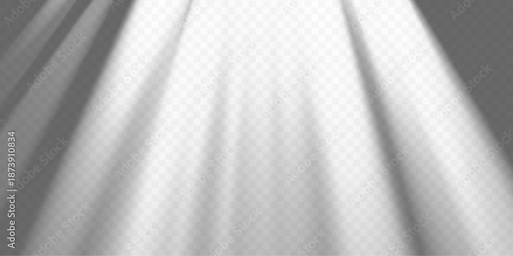 Obraz premium Light effect shadow overlay god rays isolated transparent background.