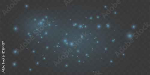 Blue dust particles float freely, filling space with gentle motion and modern cinematic depth. vector