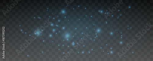 Light motion of blue dust particles adds gentle energy and elegant abstraction to modern visual compositions. vector