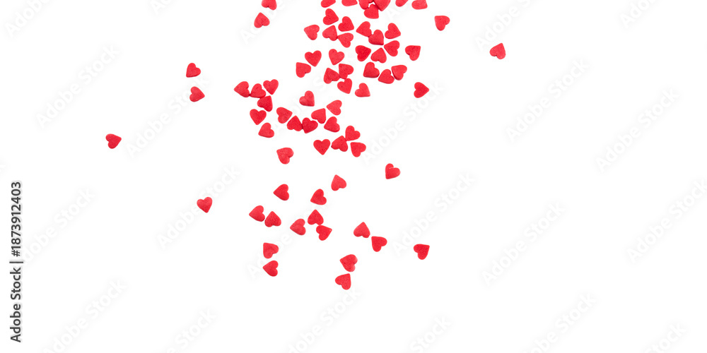 Obraz premium Red hearts on transparent background. Valentine's day concept.