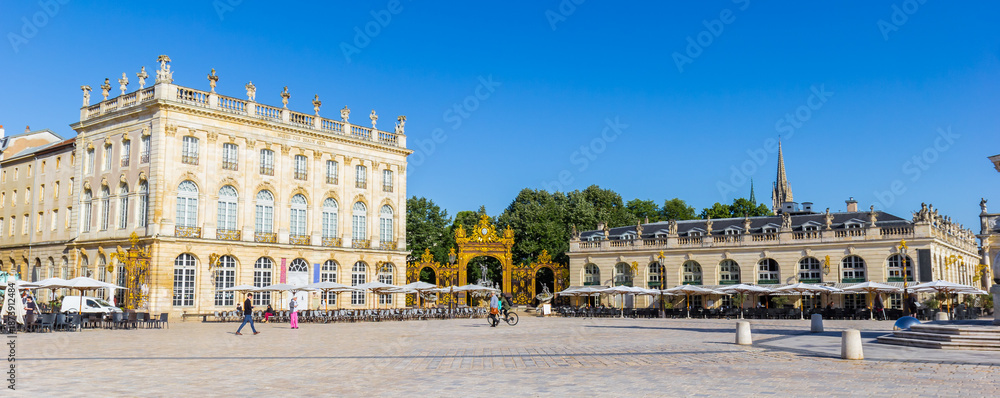 Obraz premium Panorama of cafes in historic buildings on the Stanislas square in Nancy, France