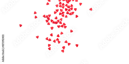 Red hearts on transparent background. Valentine's day concept. © Anna